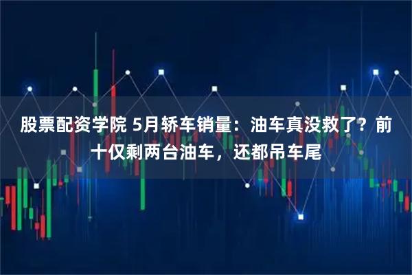 股票配资学院 5月轿车销量：油车真没救了？前十仅剩两台油车，还都吊车尾